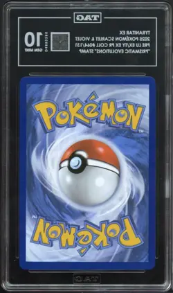 Pokemon Tyranitar ex Prismatic Evolutions Premium Coll. #064 TAG 10 Gem Mint - Image 2