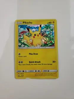 Pokemon TCG - Pikachu - 4/12 - McDonald's Promo 2018 - Holo - DMG - Image 1