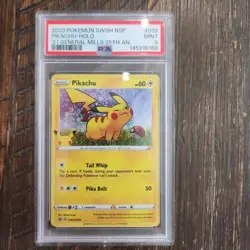 PSA 9 2020 Pokemon SWSH #039 Pikachu HOLO General Mills 25th Anniv PROMO - Image 1