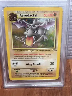 1999 POKEMON FOSSIL #1 AERODACTYL-HOLO PSA 6 - Image 2