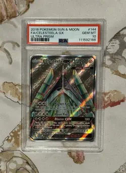 Pokemon Celesteela GX Holo Foil Full Art 144/156 Ultra Prism Rare 2018 PSA 10 - Image 1