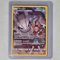 Steelix Pokemon TCG Sun and Moon Cosmic Eclipse Secret Rare Full Art 247/236 HP - Image 1