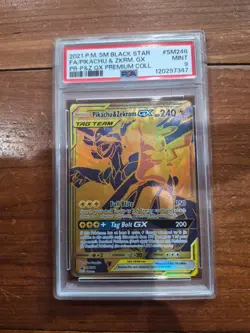 2021 Pokemon Pikachu & Zekrom GX Tag Team SM248 Promo Sun & Moon PSA 9 !! 🔥🔥 - Image 1