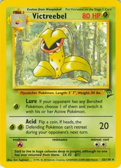 Victreebel - 32/130 Base Set 2 - WOTC Unlimited - Pokemon TCG - 2000 - Image 1