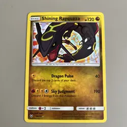 Pokemon TCG Shining Rayquaza Holo Rare Card Shining Legends 56/73 - Image 1