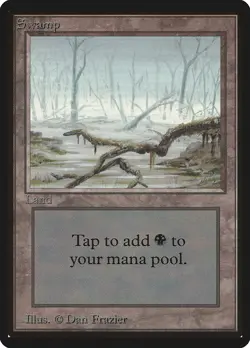 Swamp (A Light) Beta HEAVILY PLD Basic Land MAGIC THE GATHERING CARD ABUGames - Image 1
