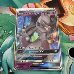 Pokemon Mewtwo GX TCG Full Art Ultra Rare Holo Card 31/68 Hidden Fates NM/M - Image 2