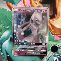 Pokemon Mewtwo GX TCG Full Art Ultra Rare Holo Card 31/68 Hidden Fates NM/M - Image 3