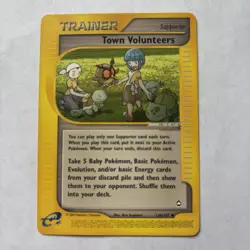 Town Volunteers 136/147 Aquapolis Played Condition Pokemon card - Image 1