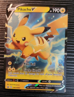Pikachu V SWSH063 - Pokemon - Sword & Shield Black Star Promo Card - Image 1