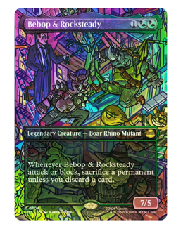 Bebop & Rocksteady - Foil - Borderless Teenage Mutant Ninja Turtles MTG - Image 1