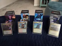 MTG Forgotten Realms Commander Deck Set of 4 w/ Ultra Pro Deck Box & Sleeves - Image 1