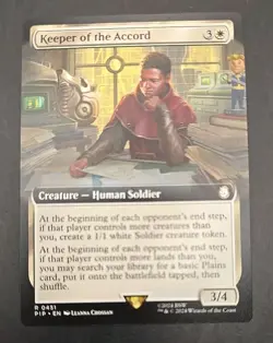 Keeper of the Accord (Extended Art) Universes Beyond: Fallout MTG Regular NM - Image 1