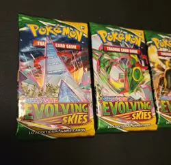 Pokemon Evolving Skies Booster Packs - Complete Art Set of 4 - Sealed Packs - Image 2