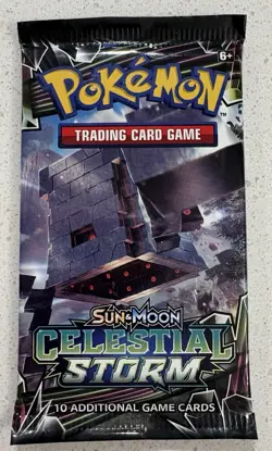 Pokemon TCG Sun & Moon Celestial Storm Sealed Booster Pack - Image 1