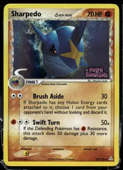 2006 Pokemon EX Holon Phantoms 53 Sharpedo Reverse Foil LP - Image 1
