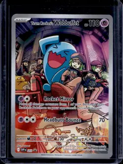 2023-25 Pokemon SV Black Star Promos SVP EN Team Rocket's Wobbuffet #203 - Image 1