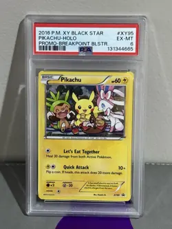 Pikachu 2016 Pokemon XY Breakpoint Promo #XY95 PSA 6 - Image 1