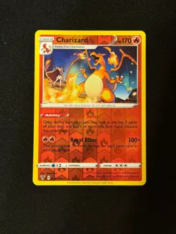 Pokemon TCG Charizard 025/185 Rare Vivid Voltage Reverse Holo NM - Image 1