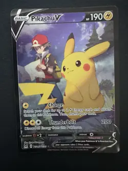Pokemon TCG Pikachu V TG16/TG30 Lost Origin Ultra Rare Full Art Holo HP190 NM/MT - Image 1