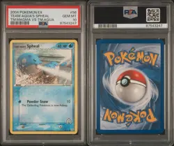 2004 POKEMON EX TEAM MAGMA VS TEAM AQUA #56 TEAM AQUA'S SPHEAL PSA 10 LOW POP 9 - Image 2