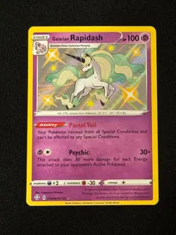 Pokemon TCG Galarian Rapidash SV048/SV122 Shining Fates Shiny Vault NM - Image 1