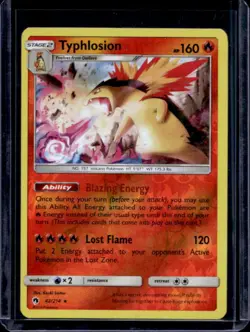 2018 Pokemon SM Lost Thunder Typhlosion Reverse Holo #42/214 - Image 1