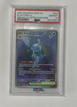 PSA 10 GEM MINT Blastoise Ex Special Illustration Rare 200/165 SV Pokemon 151 EN - Image 1