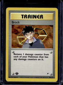 2000 Pokemon Gym Heroes 1st Edition Brock #98/132 - Image 1
