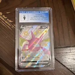 Pokemon Crobat V Black Star Promo SWSH098 Full Art Holo CGC 9 Shining Fates - Image 1