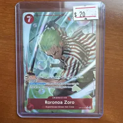 Roronoa Zoro - (Alternate Art) OP14-015 The Azure Sea's Seven One Piece Foil NM - Image 1
