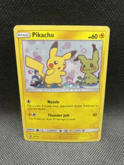 Pokemon 2019 Pikachu SM162 Sun & Moon Black Star Promo Holo Card TCG - Image 1