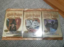 LOT 3 W.O.C. Harry Potter Trading Card Game Booster Pack Art Set base set !!! - Image 1