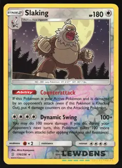 Slaking - 170/236 - Reverse Holo Holo Rare - Unified Minds - Pokemon Card - Image 1