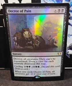 magic the gathering - FOIL! - Decree of Pain - Sorcery - Rare - Destroy all - Image 1