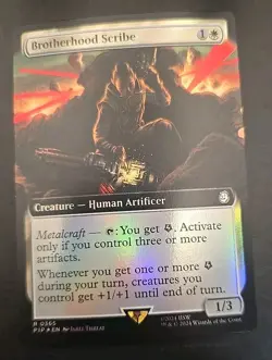 Brotherhood Scribe (Extended Art) Universes Beyond: Fallout MTG Foil Near Mint - Image 1