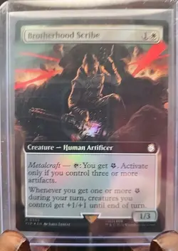 Brotherhood Scribe (Extended Art) Universes Beyond: Fallout MTG Foil Near Mint - Image 3