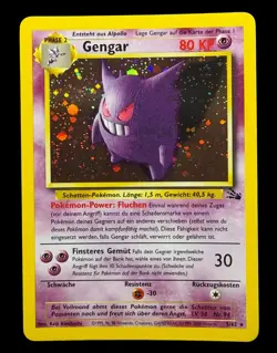 Pokemon GERMAN Gengar 2000 Fossil Holo 5/62 - NEAR MINT! - Image 1