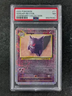 2002 Pokemon GENGAR #11/110 Legendary Collection Fireworks Reverse Foil PSA 7 - Image 1