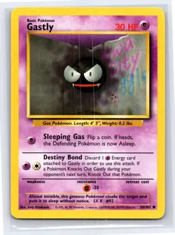 1999 Pokemon TCG - Base Set - Gastly - 50/102 - LP - Image 1