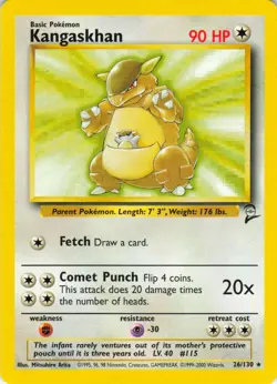 Kangaskhan - 26/130 Base Set 2 - WOTC Unlimited - Pokemon TCG - 2000 - Image 1
