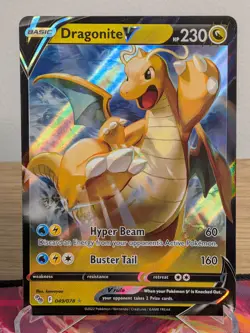 DRAGONITE V 049/078 HOLO RARE V POKEMON GO POKEMON NM - Image 1
