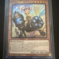 YuGiOh! TCG || Tri-Brigade Springans Kitt BPRO-EN025 Secret Rare - Image 1
