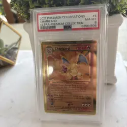 Metal Card Charizard PSA 8 MINT 2021 Pokemon Celebrations Ultra Premium UPC #4 - Image 1