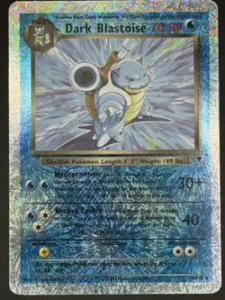 Pokemon Dark Blastoise Legendary Collection Reverse Holo Rare 4/110 70 HP Card - Image 1