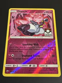 Diancie 94/147 Reverse Holo Pokemon League Promo TCG Card NM - Image 2