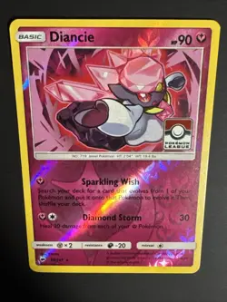 Diancie 94/147 Reverse Holo Pokemon League Promo TCG Card NM - Image 3