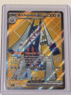 Pokemon TCG Archaludon EX 224/191 Surging Sparks Full Art Rare Card - Image 1