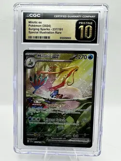 CGC 10 Pristine Milotic ex SIR Surging Sparks 237/191 Sv08 SSP EN Pokemon Card - Image 1