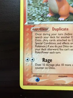 Pokemon TCG Ditto ( Charmander) Delta Species uncommon 37/113 2005 Card - Image 5